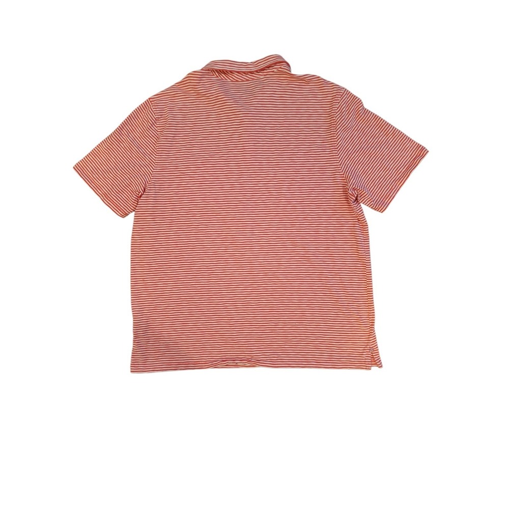 Vineyard Vines Mens XL Island Polo Shirt Red White Striped Cotton Short Sleeve‎ - Picture 4 of 9